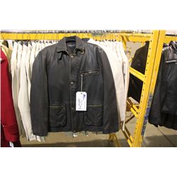 IDENTIFY BLACK/BROWN LEATHER JACKET SIZE LARGE