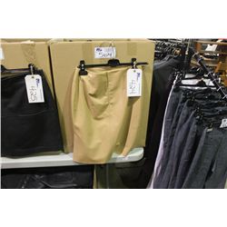 BEIGE LEATHER MINI SKIRT SIZE UNKNOWN (RACK 10)