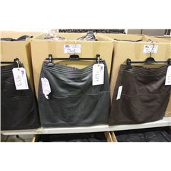 IDENTIFY GREY LEATHER MINI SKIRT SIZE 12 (RACK 10)