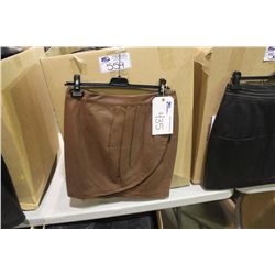 IDENTIFY BROWN LEATHER MINI SKIRT SIZE 4