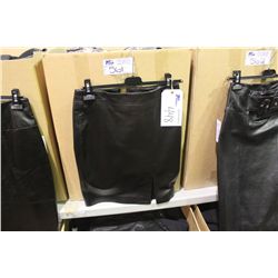 IDENTIFY BLACK LEATHER KNEE LENGTH SKIRT SIZE 4