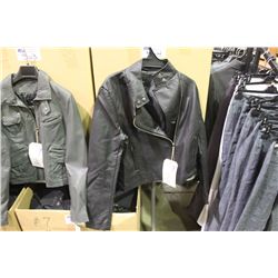 IDENTIFY BLACK LEATHER JACKET SIZE 6 (RACK 12)