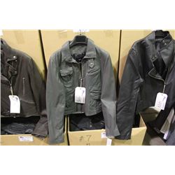 IDENTIFY GREY LEATHER JACKET SIZE 8 (RACK 12)