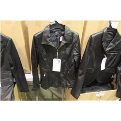 URCHIN BLACK LEATHER JACKET SIZE SMALL (RACK 12)