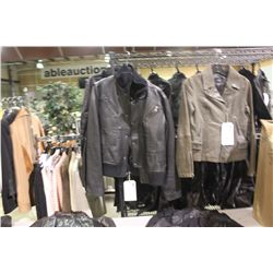 IDENTIFY BLACK LEATHER BOMBER STYLE SIZE 52 (RACK