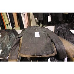 IDENTIFY DARK BROWN MOTORCYCLE LEATHER JACKET