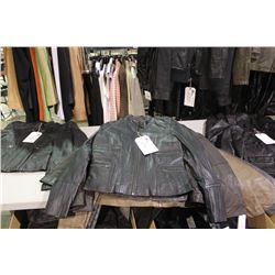 IDENTIFY BLACK MOTORCYCLE LEATHER JACKET SIZE 10