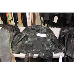 IDENTIFY BLACK LEATHER JACKET SIZE 14