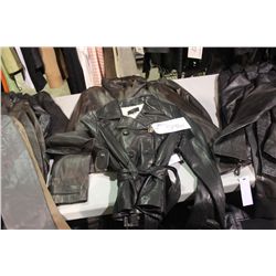 IDENTIFY BLACK LEATHER DOUBLE BREASTED JACKET