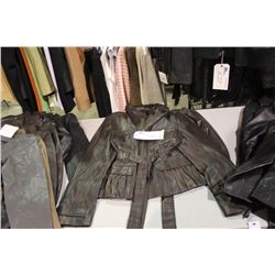 IDENTIFY COPPER LEATHER JACKET SIZE 16