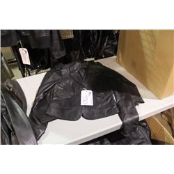 IDENTIFY BLACK MESH LEATHER JACKET SIZE 4