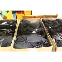 BOX OF BLACK LEATHER COW HIDE