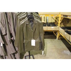 IDENTIFY OLIVE FABRIC SIDE LEATHER JACKET SIZE 4