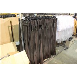 LARGE LOT OF ASSORTED BROWN FABRIC PANTS