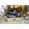 Image 1 : BOX OF ASSORTED DAMAGED LEATHER GOODS & CLOTHING