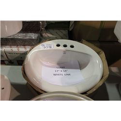 17" X 14" WHITE BATHROOM SINK MODEL L1490
