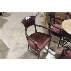 MAHOGANY FRAMED RESTAURANT CHAIR