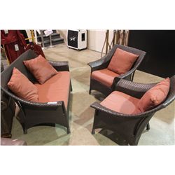 3 PIECE WICKER PATIO SET