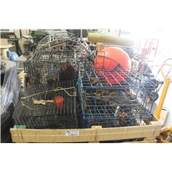1 BIN OF ASSORTED CRAB TRAPS