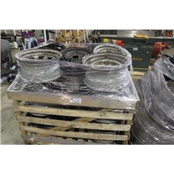 PALLET OF TIRE RIMS