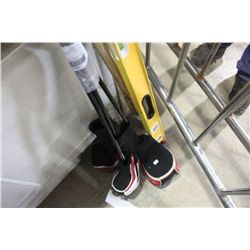 ASSORTED GOLF CLUBS AND LEVEL