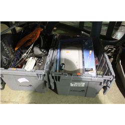 2 CRATES WITH ASSORTED ITEMS