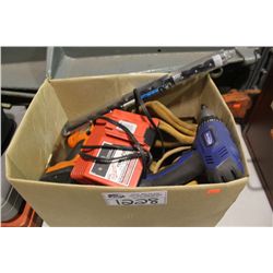 BOX OF ASSORTED TOOLS