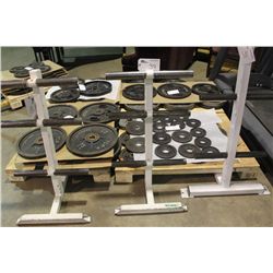 WHITE 3 TIER WEIGHT RACK