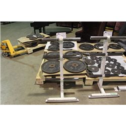 WHITE 3 TIER WEIGHT RACK