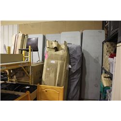 LOT OF ASSORTED BOXED PATIO FURNITURE & HOUSEHOLD