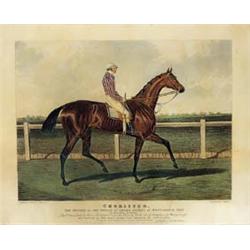 Lote de 4 grabados coloreados de caballos con jinetes según Herring.