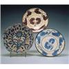 Image 1 : Dos platos acuencados en cerámica de Muel, h. 1800.