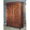 Image 1 : Armario arquitectónico época Regencia en roble tallado.