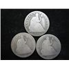Image 1 : 1854, 55-O & 76 SEATED LIBERTY HALF DOLLARS