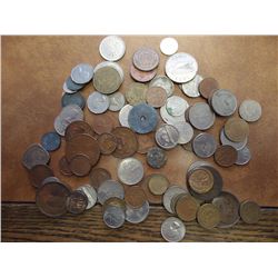 1 POUND ASSORTMENT OF FOREIGN COINS
