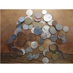 1 POUND ASSORTMENT OF FOREIGN COINS