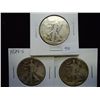 Image 1 : 1927-S,28-S & 29-S WALKING LIBERTY HALF DOLLARS
