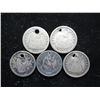 Image 1 : 5 ASSORTED (HOLED) HALF DIMES