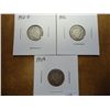 Image 1 : 1908,12-D & 16 BARBER DIMES