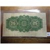 Image 2 : 1923 DOMINION OF CANADA 25 CENT FRACTIONAL BILL