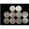 Image 2 : 10 ASSORTED 1940'S WASHINGTON SILVER QUARTERS