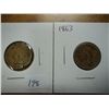 Image 1 : 1859,63 INDIAN HEAD CENTS (AS SHOWN)