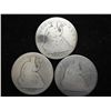 Image 1 : 1855-O,75-S & 76 SEATED LIBERTY HALF DOLLARS