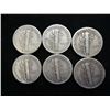 Image 2 : 6 ASSORTED MERCURY DIMES