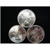 Image 2 : 3-1964 CANADA SILVER 50 CENTS (UNC)