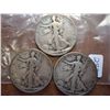 Image 1 : 1934 P/D/S WALKING LIBERTY HALF DOLLARS
