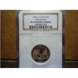 2004-S WISCONSIN QUARTER NGC PF69 ULTRA CAMEO