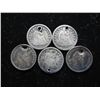 5 (HOLED)  SEATED LIBERTY HALF DIMES