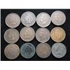 Image 1 : 12 ASSORTED 1900'S INDIAN HEAD CENTS