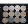 Image 2 : 12 ASSORTED 1900'S INDIAN HEAD CENTS